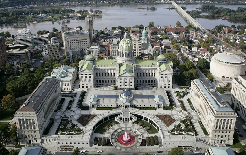 PA Capitol Complex Aerial View